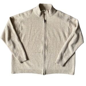 Tommy Bahama Men's Cream Zip-Up Sweater Size L
